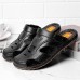 Men PU Leather Breathable Soft Soled Beach Water Fisherman Sandals