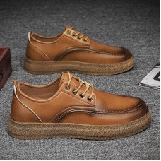 Men Casual Slip Resistant Lace  up Increase Business Shoes